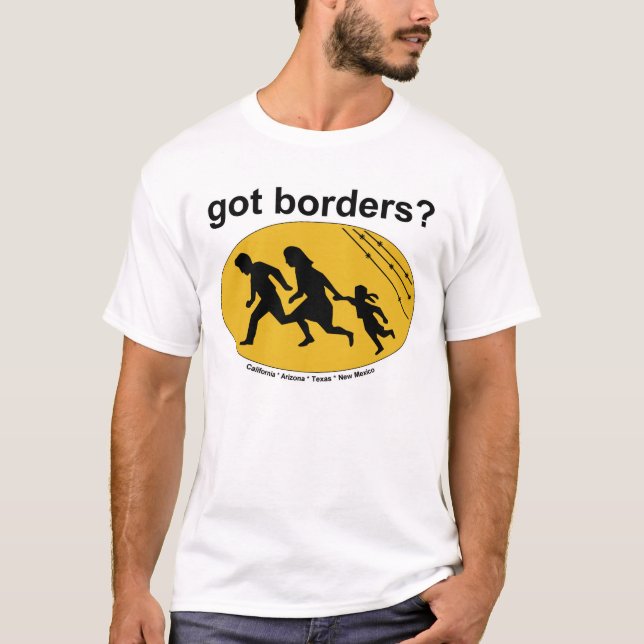 Frontières obtenues ? T-shirt d'immigration (Devant)
