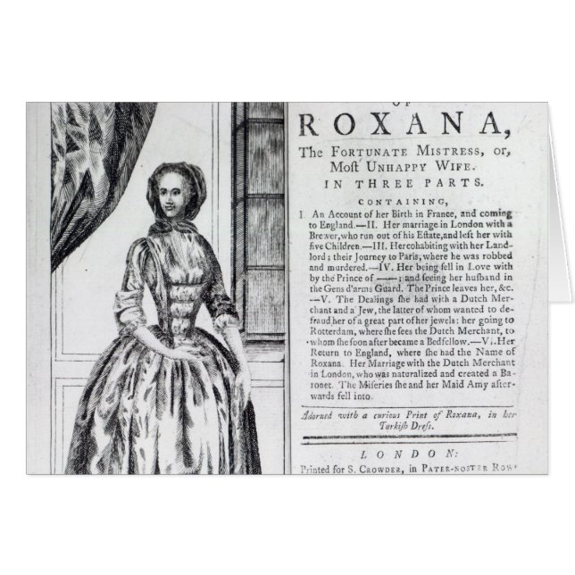 Frontispice à 'Roxana, le chanceux (Devant horizontal)