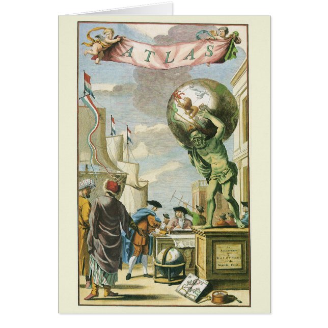 Frontispice de l'Atlas de l'ère baroque Globe terr (Devant)