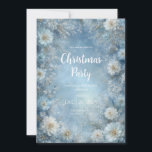 Frosted Blue Winter Floral Noël Invitation<br><div class="desc">Découvrez la magie de la saison grâce à cette Invitation Florale d'hiver Bleue Dépoli, qui présente une bordure enchanteresse de fleurs bleues et blanches glacées agrémentées de flocons de neige et de verdure gelée. L'élégante palette hivernale évoque la beauté sereine d'un paysage enneigé, ce qui en fait le choix idéal...</div>