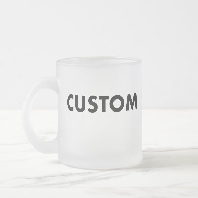 Frosted Glass Custom Mug Blank Template - 10oz (Gauche)