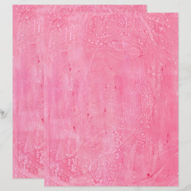 Frosted Pink Background Scrapbook Paper (Devant / Derrière)