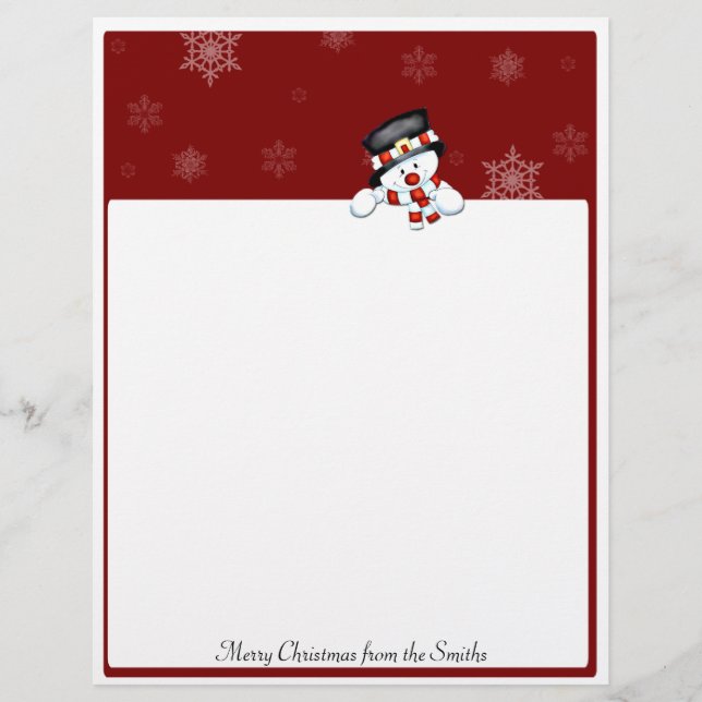 Frostie sur rouge avec des flocons blancs (Devant)