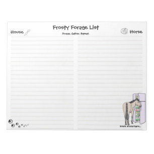 Frosty Forage House Carnet de notes pour chevaux