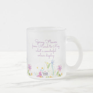 Frosty Glass Flower Tea Coffee Mug