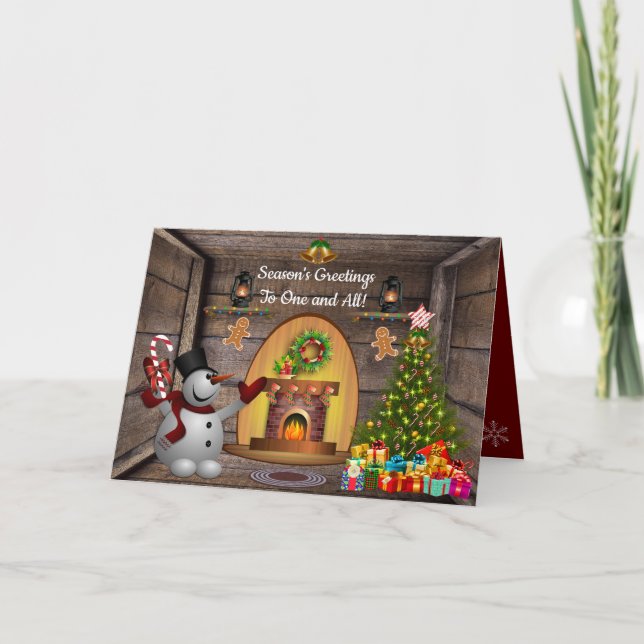 Frosty La Carte de Noël Snowman (Devant)