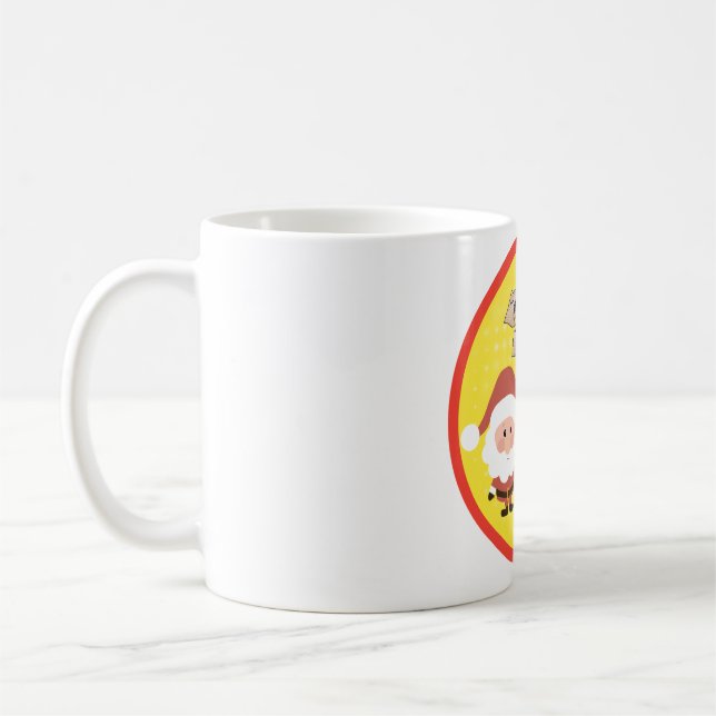 Frosty ou Père Noël ? Quel chemin pour Noël ? Mug (Gauche)