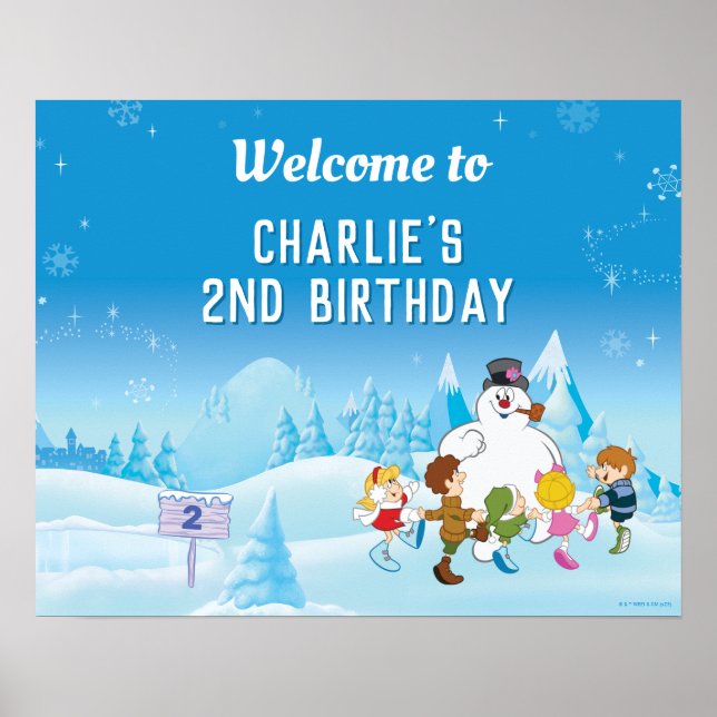 Frosty Snowman™ hiver Affiche de bienvenue d'anniv (Devant)