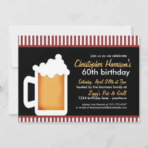Frosty Stein 60e anniversaire Invitations