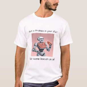 Frotter un peu de bacon sur le T-shirt