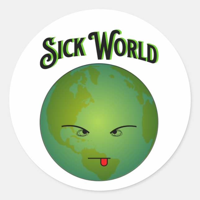 Frown World - Sick World - Sticker (Devant)
