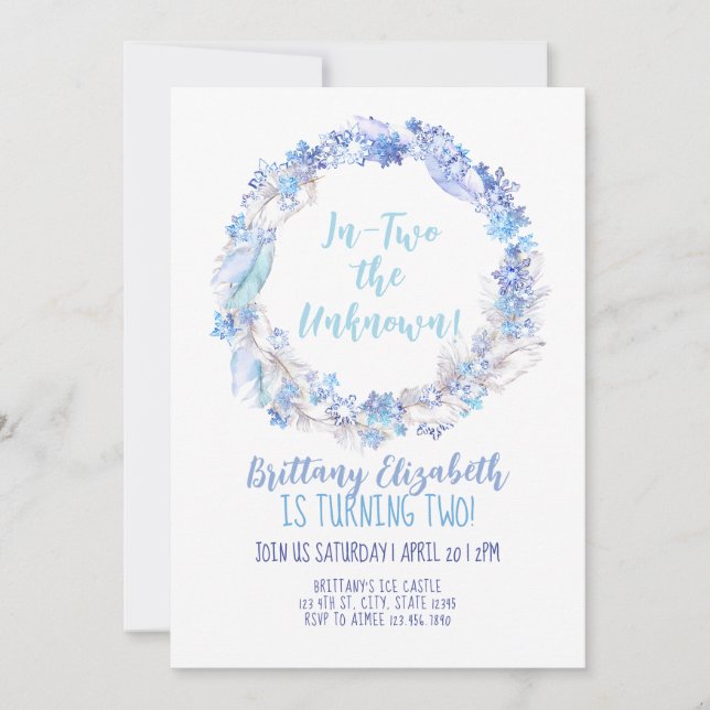 Frozen Birthday Invitation 2nd Birthday Frozen Inv (Devant)