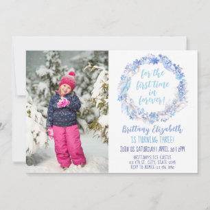 Frozen Birthday Photo Invitation N'importe quel âg