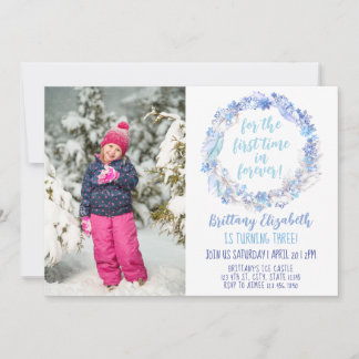 Frozen Birthday Photo Invitation N'importe quel âg
