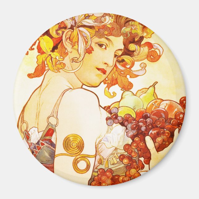 Fruit, Alphonse Mucha - Aimant (Devant)