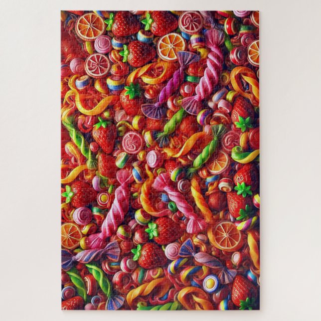 "Fruit Candy Chaos" - Jigsaw Puzzle (Vertical)