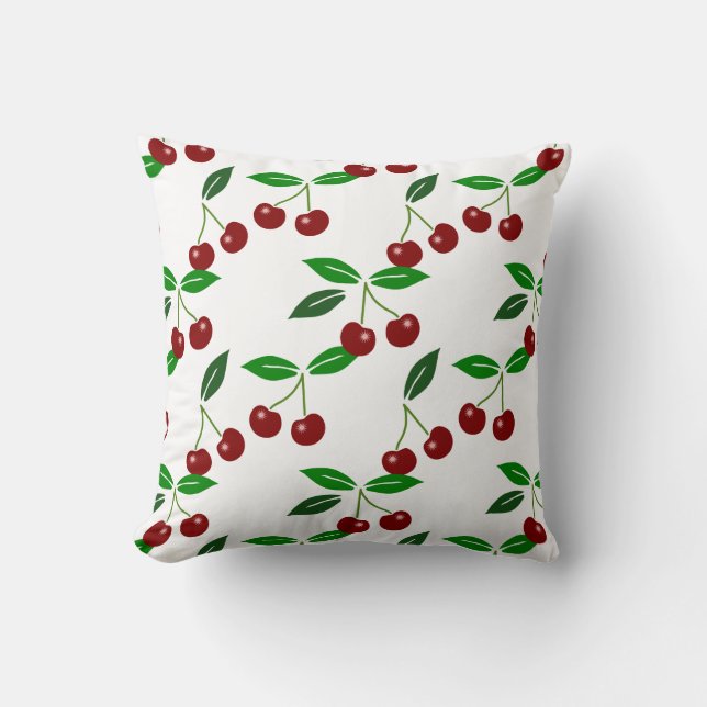 Fruit cerise classique et Coussin feuille 1 (Recto)