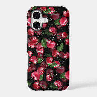 Fruit cerise sur noir
