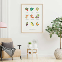 Fruit coloré de l'esprit Mur pendants Poster