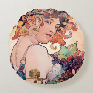 Fruit, Coussin décoratif d'Alphonse Mucha