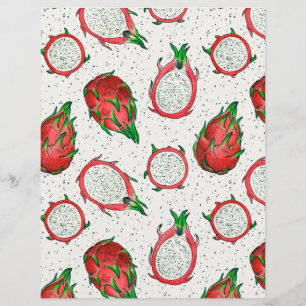 Fruit de dragon rouge sur blanc