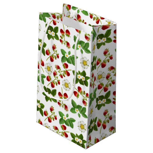 Fruit de fraise avec le sac de cadeau de fleurs (Dos Angle)