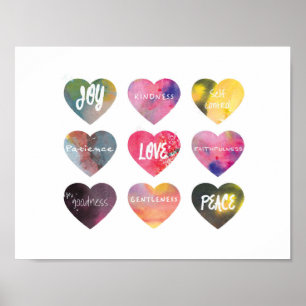 Fruit de l'Esprit Écriture Poster Mur Art