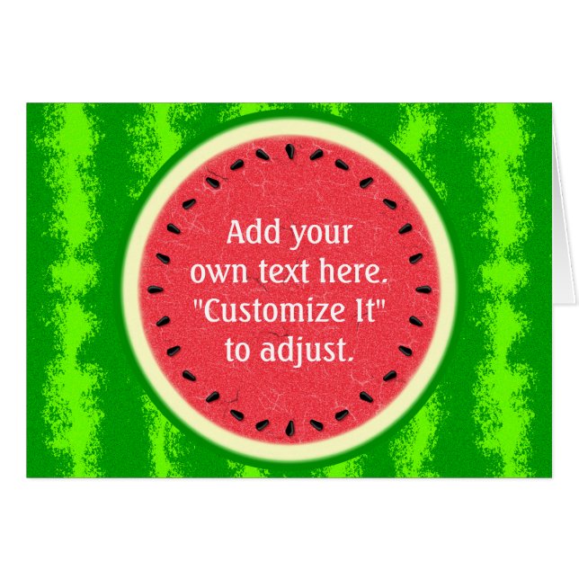 Fruit d'été de la tranche de pastèque Personnalisé (Devant horizontal)