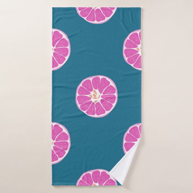 Fruit sans couture motif avec orange. abstrait, ar (Serviette de bain)