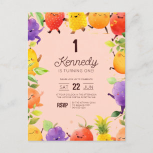 Fruit Thème Anniversaire Invitation
