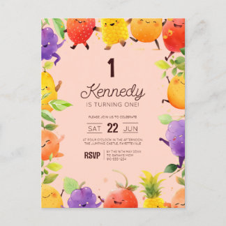 Fruit Thème Anniversaire Invitation