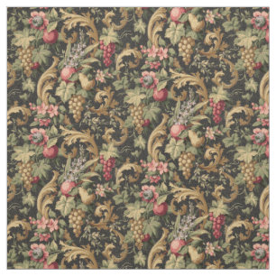Fruit vintage Fleurs et raisins Motif tissu