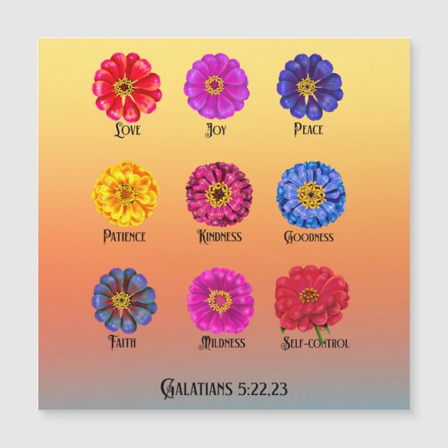 Fruitage of the spirit With Zinnias  (Devant)