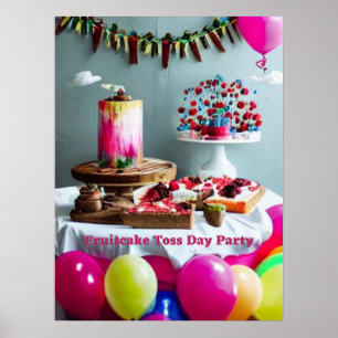 Fruitcake Toss Day Party Poster