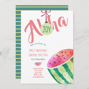 Fruité Noël Tropical Dans Les Invitations Solaires