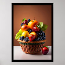 Fruits Dans Une Poster De Panier