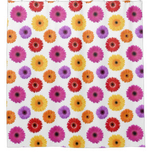 Fruits de Gerber colorés Gras Floral Douche rideau