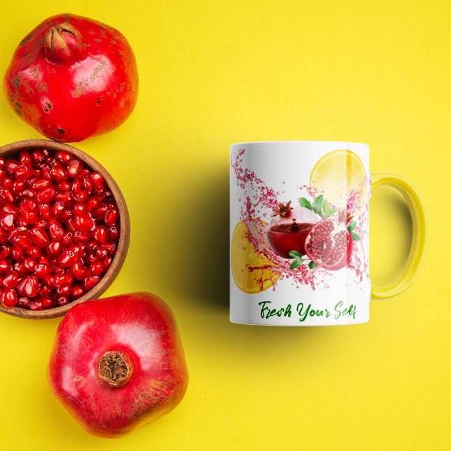 Fruits de grenade aquarelle Café Mug (Créateur téléchargé)