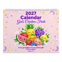Fruits de la Création de Dieu 2027 Calendrier chré