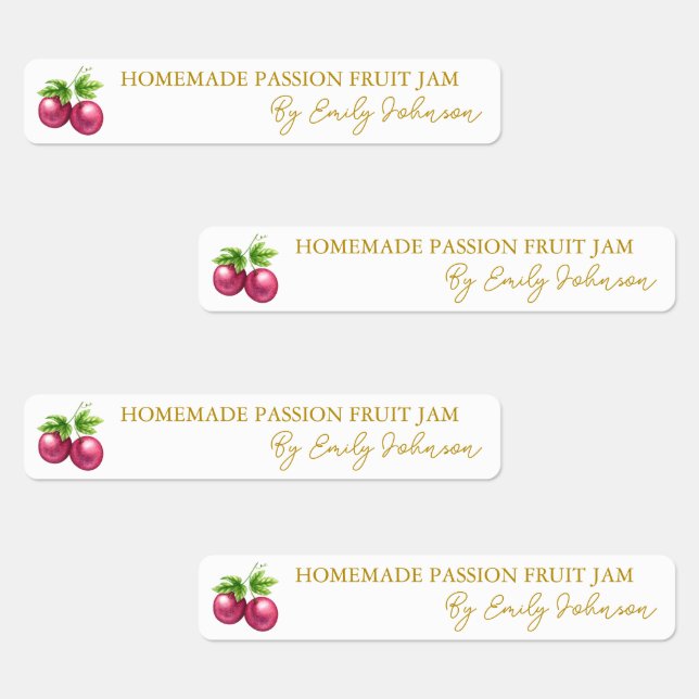 Fruits de la Passion maison confiture Étiquette mi (Groupe)