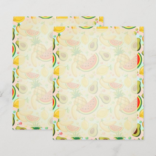 Fruits d'été frais Motif (Devant / Derrière)