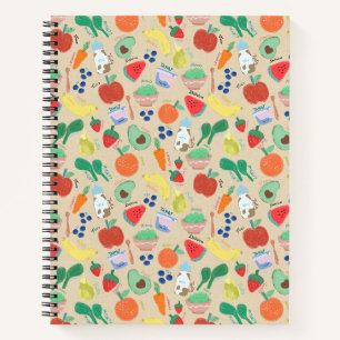 Fruits et légumes - nourriture Carnet spiral
