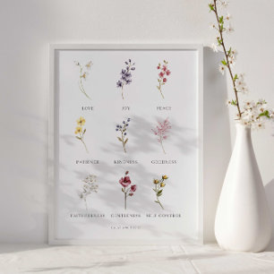 Fruits floraux de l'Esprit Galates 5 Poster