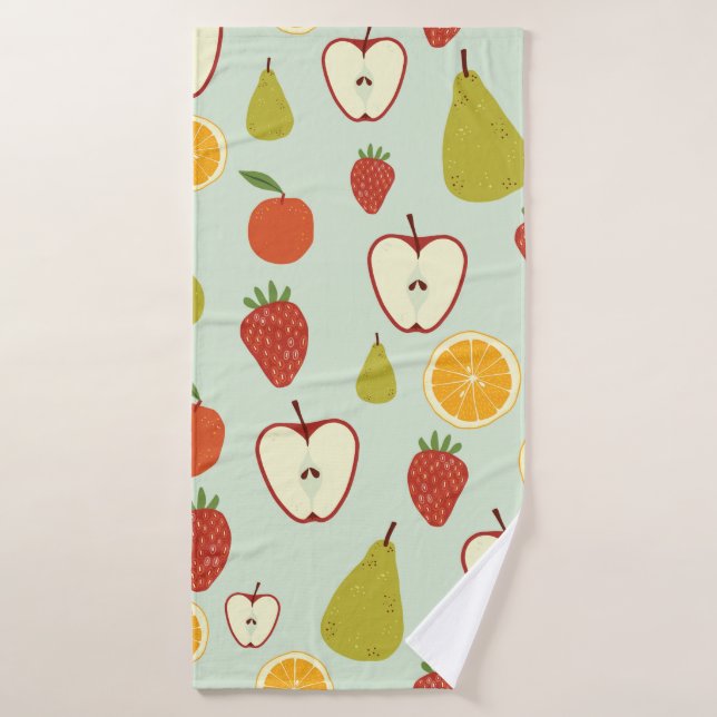 Fruits frais dans un motif extensible sans couture (Serviette de bain)