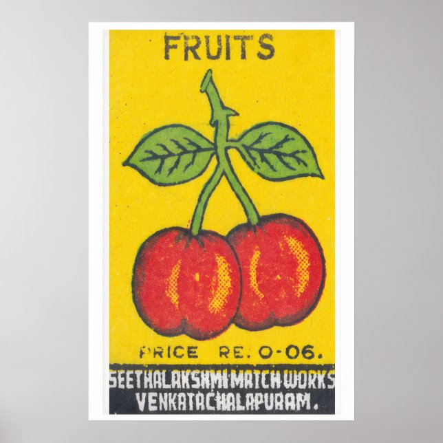 Fruits - Impression Boîte d'allumettes - Art mural (Devant)