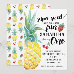 Fruits super sucrés Invitation d'anniversaire