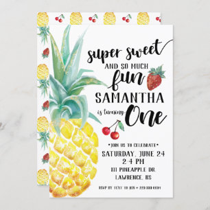 Fruits super sucrés Invitation d'anniversaire