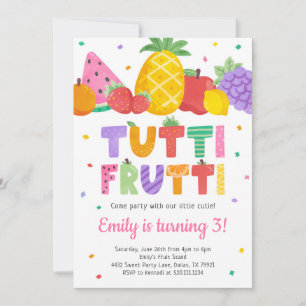 Fruits Tutti Frutti Invitation Anniversaire