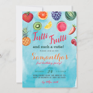 Fruits Tutti Frutti Invitation Anniversaire