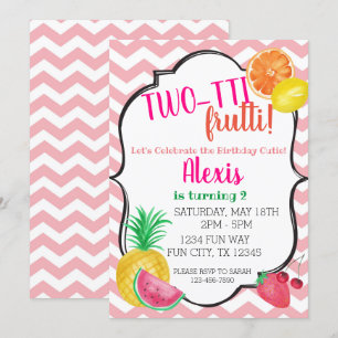 Frutti à deux tti Invitation de fête d'anniversair